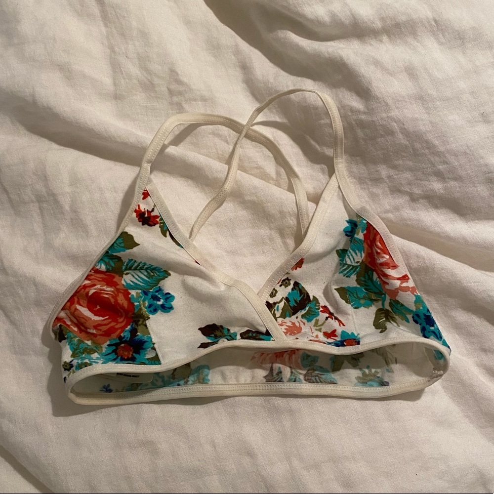 Floral Print Women's Bralette
